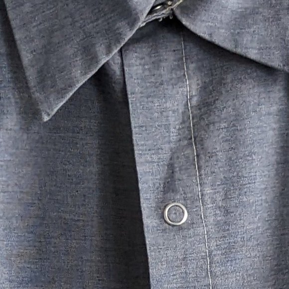 Hershey's Gray Button up Collard shirt - Picture 3 of 4